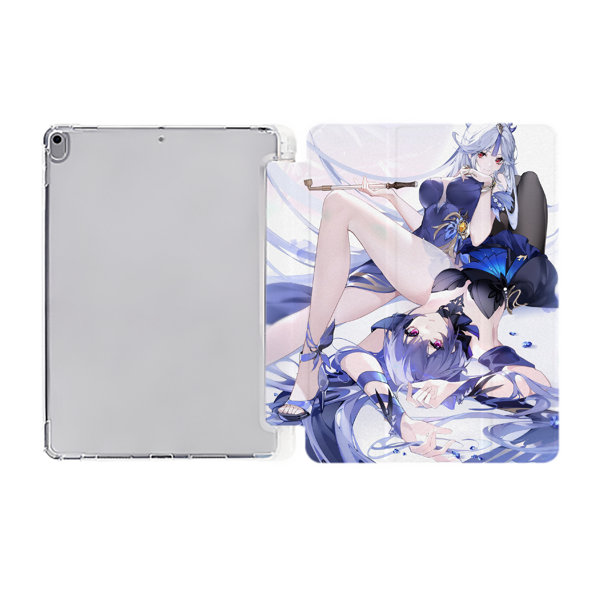 げんし神 genshin IPad ケース ペン収納付き 三つ折りスタンド PUレザー×シリコン 対応機種9.5/10.5/10.9インチ